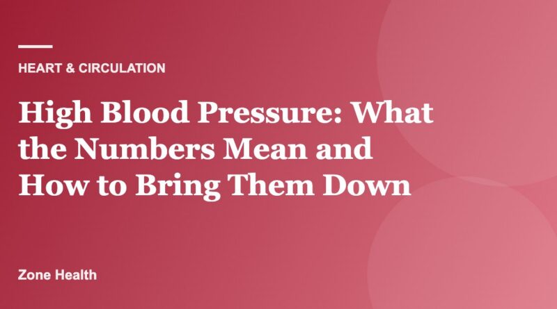High Blood Pressure: What the Numbers Mean and How to Bring Them Down